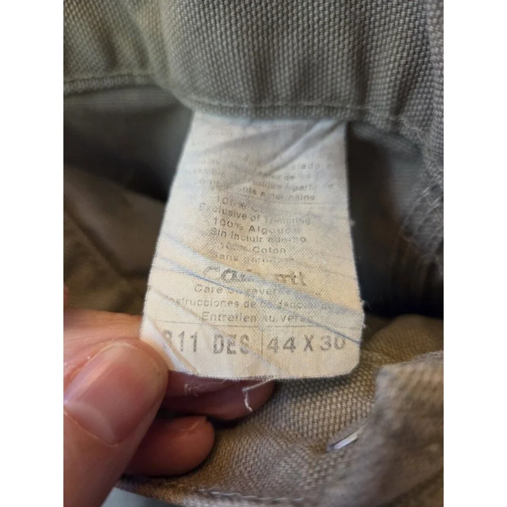 Carhartt B11-DES Washed Duck Work Dungaree Pants Cotton Desert/Tan Men's 44x30